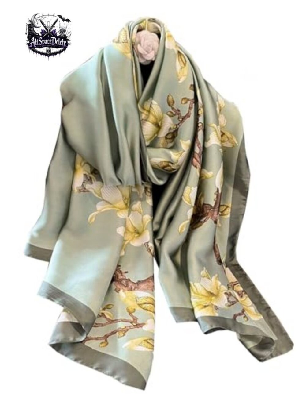 Polyester Satin Shawl Wrap Long Lightweight Scarf for Formal Evening Dress